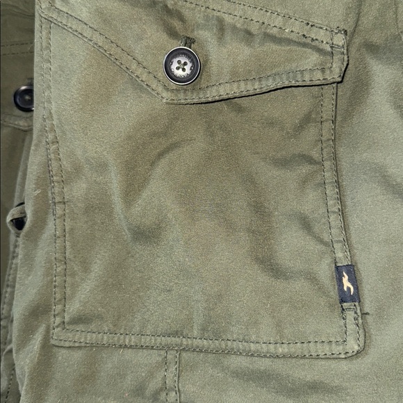 Hollister winter fur lined mid long coat Women’s Large Army Olive Green hood - Picture 9 of 16